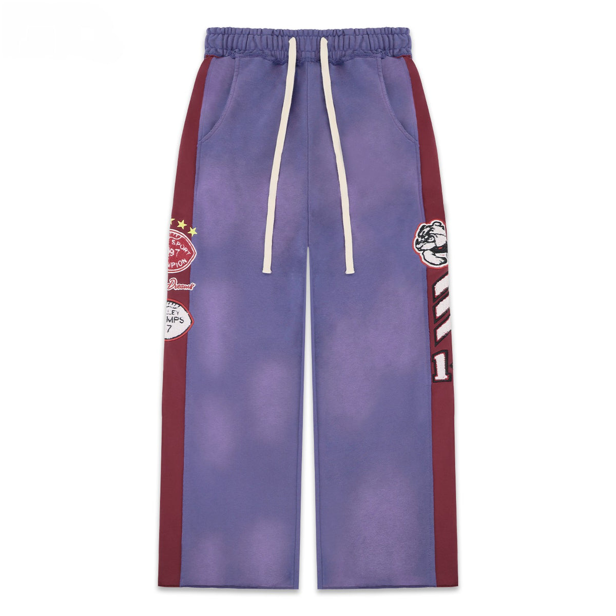 Purple-Red Heavyweight Cotton Sweatpants